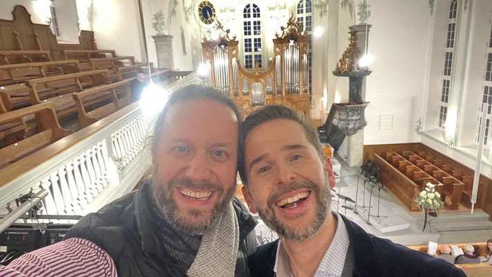Daniel und ich bei der Bachstiftung St. Gallen