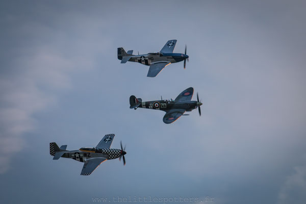 Mustang P-51D 'Contrary Mary' & 'Miss Helden' / Supermarine Spitfire Mk IX - Goodwood Revival 2019
