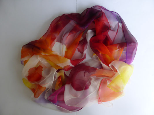 s0041 Seidenschal<br>Chiffon | 180 x 55 cm | Unikat | 2016