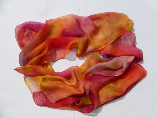 s0039 Seidenschal<br>Tissue de Gaze Seide | 180 x 55 cm | Unikat | 2016