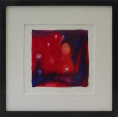 b0131 Serie Transformation 2/5<br>Seide Pongé | Rahmen Holz schwarz | 30 x 30 cm | Unikat | 2017