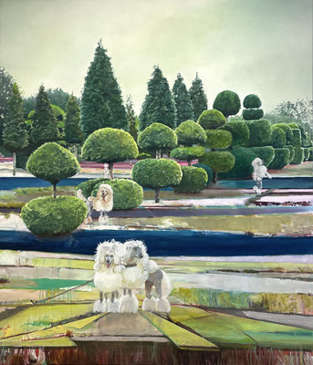 Pom-Pom-Land, 2024, 140 x 120 cm, Oil on canvas