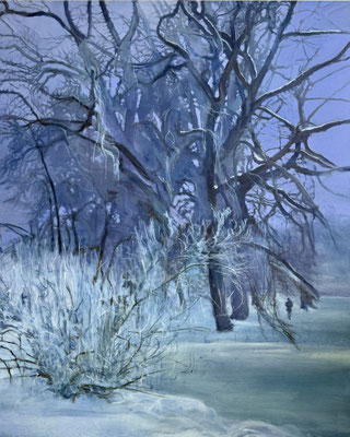Zwischenlicht, 2026, Öl auf Leinwand, 120 x 100 cm