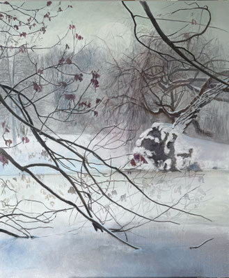 Zeitweise, 2026, Öl auf Leinwand, 120 x 100 cm