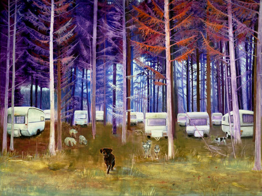 Hundstage,  2010, Öl auf Leinwand, 120 x 160 cm, Sold