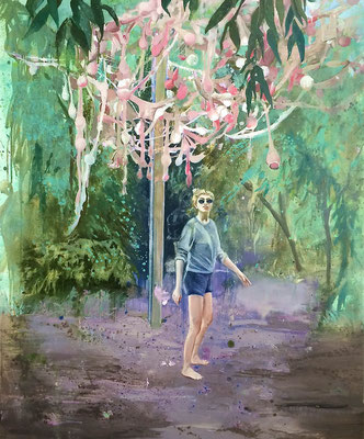 36 Stunden tanzen, 120 x 100 cm, Oil on canvas, 2015, Sold