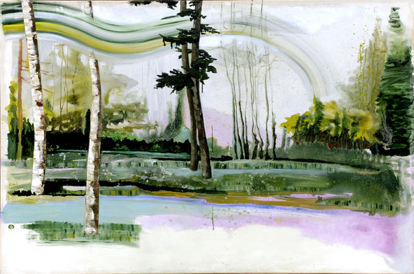 Pollenflug, 2004, 100 x 150 cm, Oil on canvas