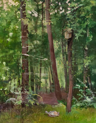 Waldesruh, 2020, Öl auf Leinwand, 70 x 55 cm