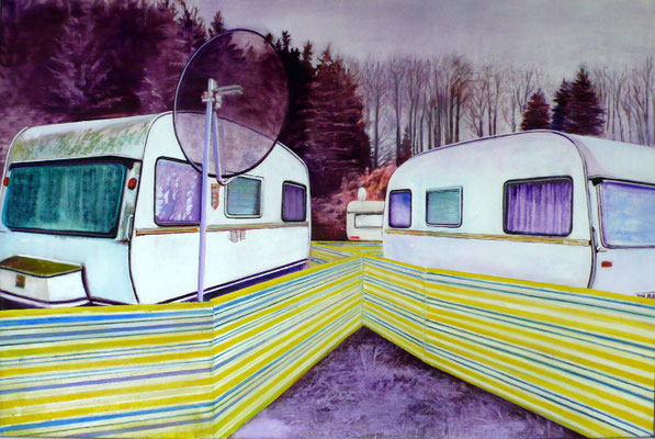 Begrenzt, 2009, Öl auf Leinwand, 70 x 105 cm