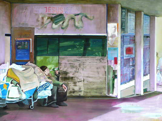 Homeless, 2008, 120 x 160 cm, Oil on canvas, sold