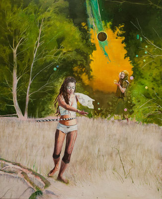 Tanzwüste, 160 x 130 cm, Oil on canvas, 2016, Sold