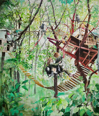 Halt fragil, 2020, 140 x 120 cm, Oil on canvas