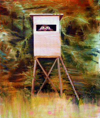 Hochsitz, 60 x 50 cm, Oil on canvas, 2007, Sold