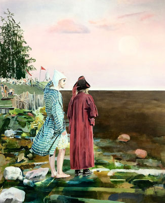 Into the great wide open - I met Friedrich, 2016, Öl auf Leinwand, 160 x 130 cm, Sold