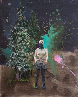 Försterin, 2019, 70 x 57 cm, Acrylic on canvas