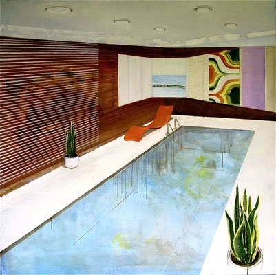 70ties room, 2003, 100 x 100 cm, Oil on canvas, sold