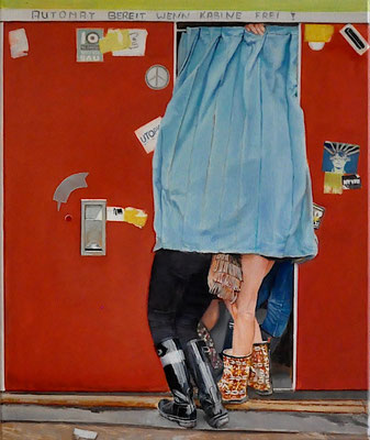 Freunde für immer, 2019, Öl auf Leinwand, 60 x 50 cm, Sold