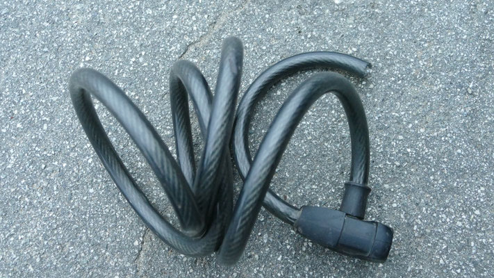 Unser Fahrradschloss nach dem Aufbruch