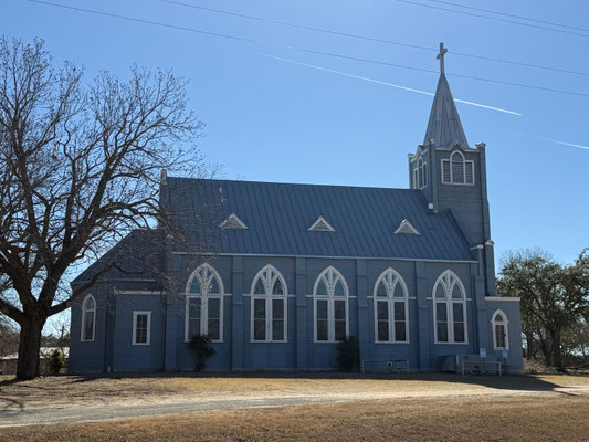 Eine Lutheranische Kirche direkt gegenüber von Lyndon B. Johnsons Ranch