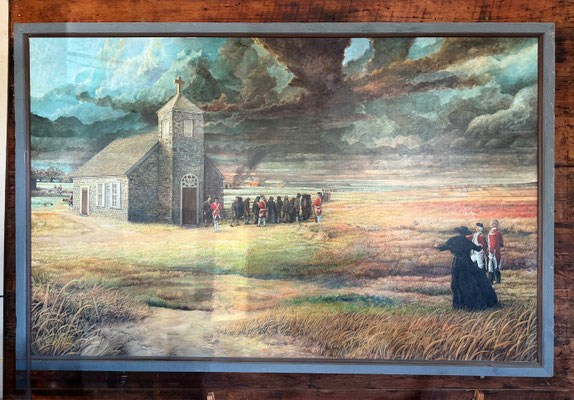 Ein Bild zu der Migration der Acadians weg aus Kanada nach Louisiana