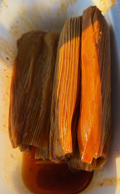 Hot Tamale auf Afro-amerikanische Art. Die mexikanische hatte weniger Fett