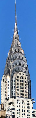 Die Spitze des Chrysler-Buildings