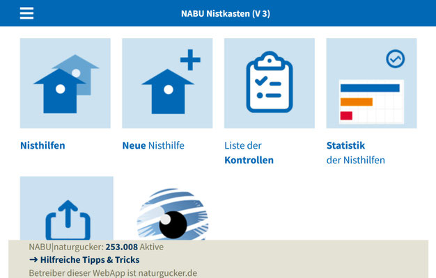 Eingangsmaske der App (für Android und iOS verfügbar)