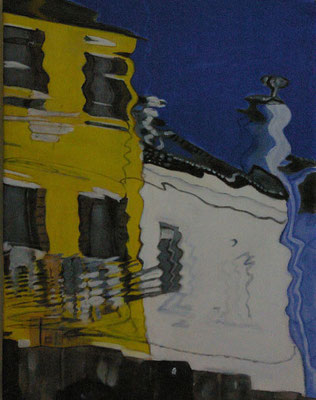 REFLET MURANO - Acrylique sur canevas - 29x23 - VENDU