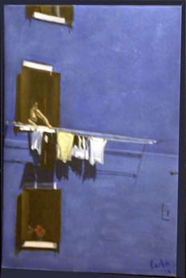 L'ÉTENDAGE - Acrylique sur canevas - 16x24 - VENDU