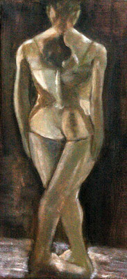 LA BALLERINA - Acrylique sur canevas - 17x38 - 