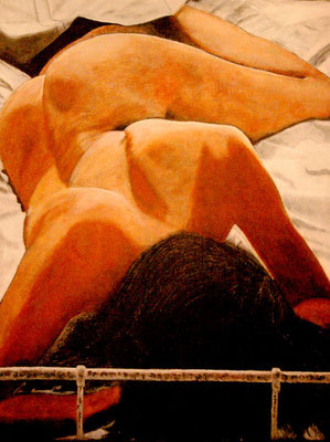 LE RÉVEIL - Acrylique sur canevas - 26x34 - 