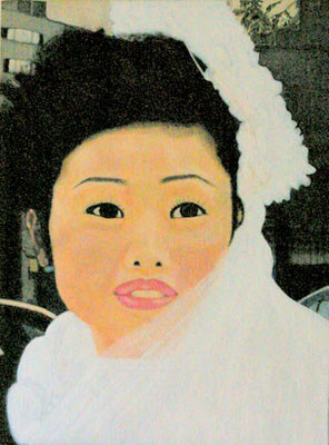 LA MARIÉE CHINOISE - Acrylique sur canevas - 34x45 - 