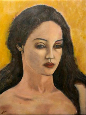 UNE BELLE - Acrylique sur canevas - 24x30 - 