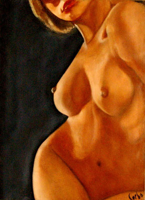 TORSADE - Huile sur canevas - 14x20 - 