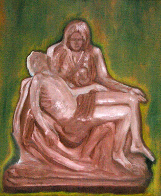 LA PIETA - Huile sur canevas - 20x24 - 