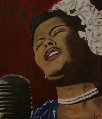BILLY HOLIDAY - Acrylique sur canevas - 24X27-