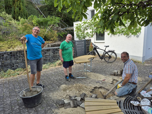 13.07.2026, Michael Pauli, Ernst Witz und Damian Marx bei der Arbeit