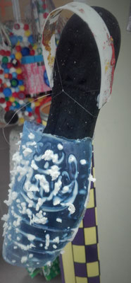 Zapato, COUP, Taller Creativo, IES Tias, Art, Arte, Cleaner Ocean Upcycling Productions, Lanzarote