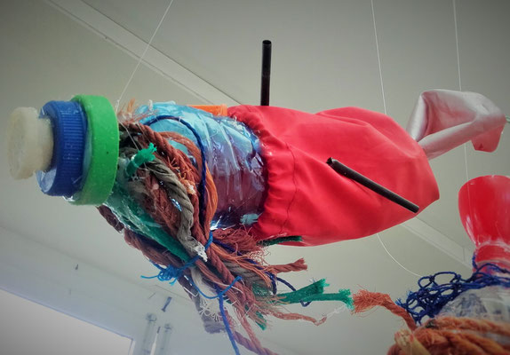 Sirena del mar, COUP, Taller Creativo, IES Tias, Art, Arte, Cleaner Ocean Upcycling Productions, Lanzarote