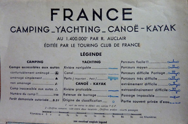 TOURING CLUB de FRANCE & AUCLAIR, France - Camping, Yachting, Canoë Kayak, 1956 (la Bibli du Canoe)