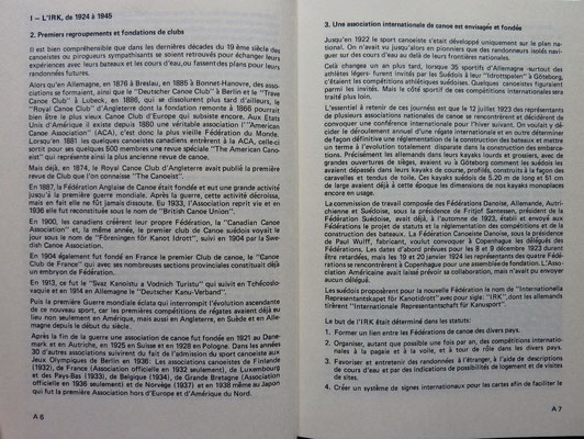 VESPER, 50 années de la Fédération Internationale de Canoë, 1974 ? (la Bibli du Canoe)