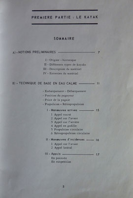 FEDERATION FRANCAISE de CANOE-KAYAK, Canoë kayak, Enseignement de base, 1966 (la Bibli du Canoe)