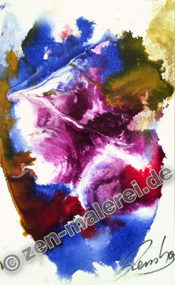 Auflösung von Raum und Zeit, Aquarell 26x16cm, 350 €