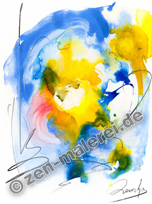 Das fließende Licht der Gottheit, Aquarell 48x36cm, 1.200 €