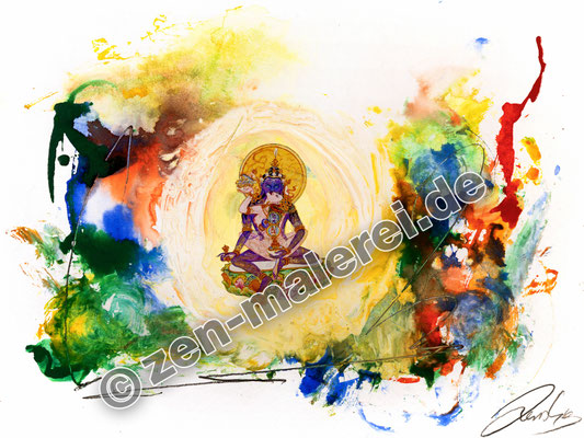 Tantrische Liebe, Aquarell 36x48cm, 1.200 €