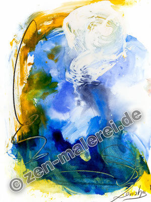 Mystische Urtiefe, Aquarell 40x30cm, 800 €