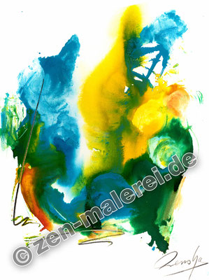 Das Wirken des Tao, Aquarell 48x36cm, 1.400 €