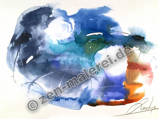 Allumfassendes Bewusstsein, Aquarell 42x56cm, 1.200 €