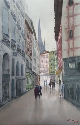 Rue Argenterie. 50 x 36 cm (Vendu)