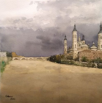 Amenaza tormenta. 38 x 38 cm (Vendido)